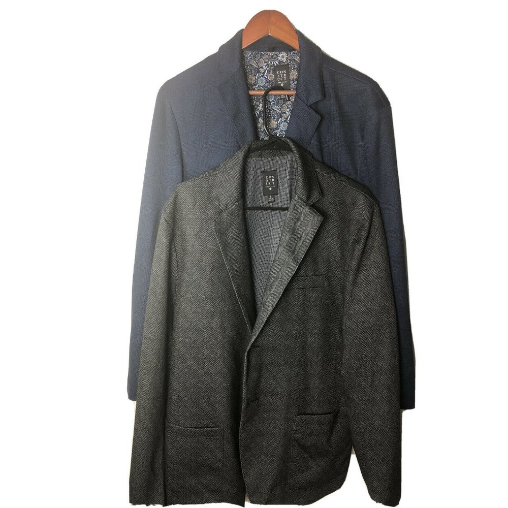 Lot 2 Construct Sports Jackets Blue And Black &